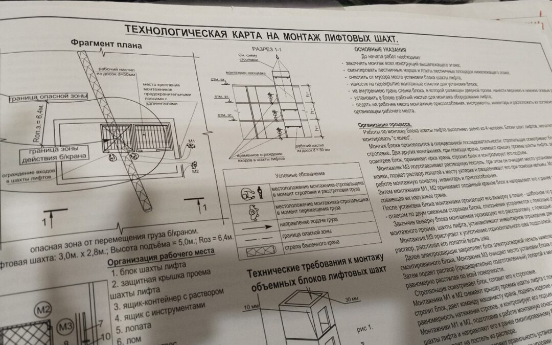 Технологические карты производства работ  кранами